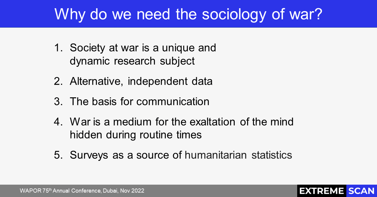 Why do we need the sociology of war?