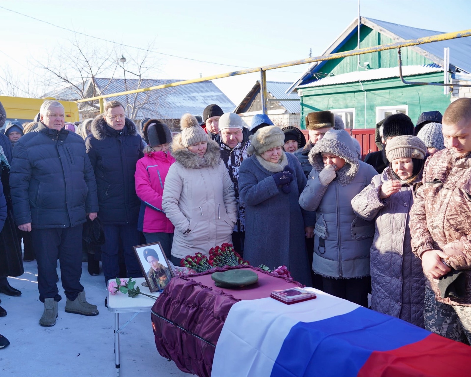 Похороны погибших самарских мобилизованных. Фото: страница губернатора Самарской области в соцсети «ВКонтакте»